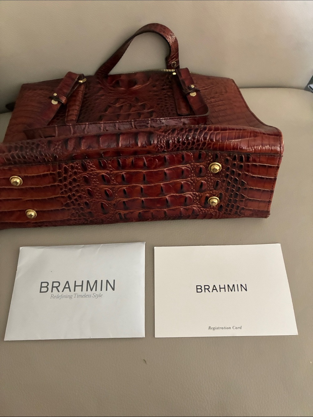 Brahmin Pecan Melbourne large tote - Picture 6 of 6
